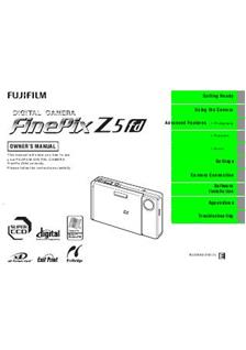 Fujifilm FinePix Z5 fd manual. Camera Instructions.